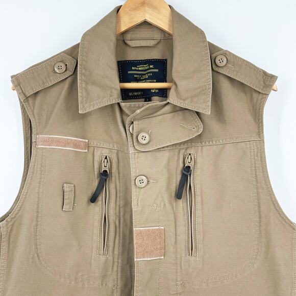 Alpha Industries Tactical Vest XL Cargo Utility Outdoors Ripstop US Defense - Picture 2 of 9